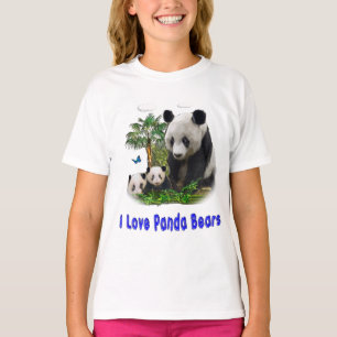 Panda porte des t-shirts