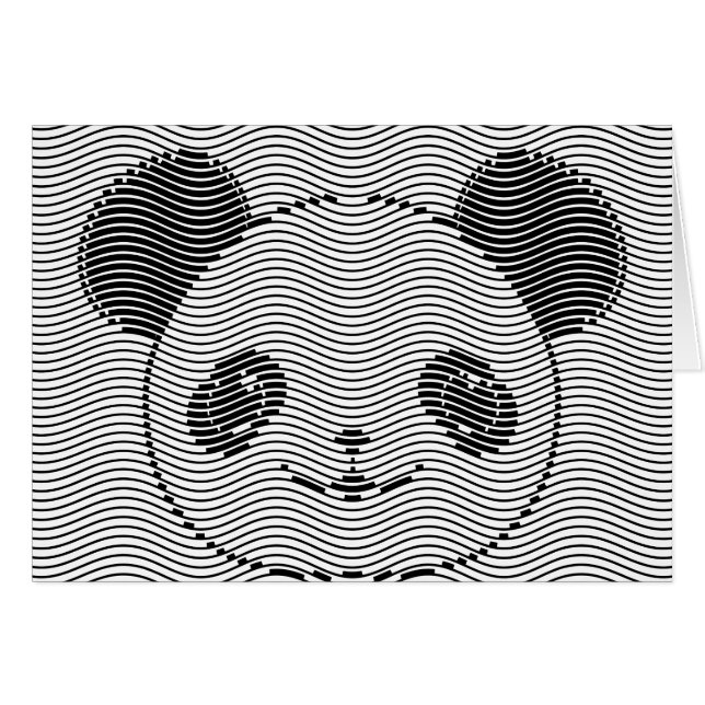 Panda Porte Face Sur La Vague Motif (Devant horizontal)