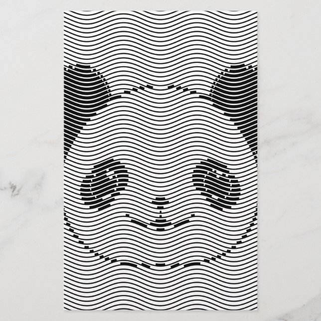 Panda Porte Face Sur La Vague Motif (Devant)