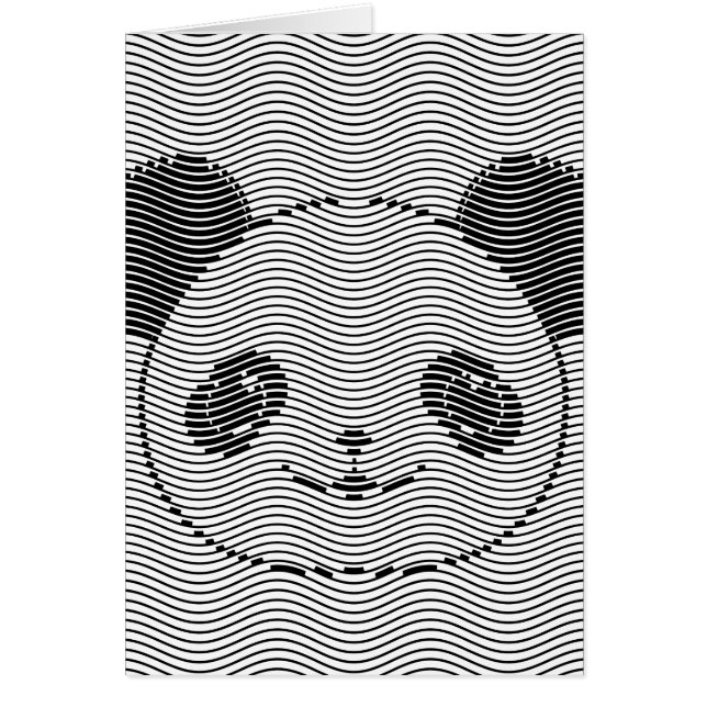 Panda Porte Face Sur La Vague Motif (Devant)