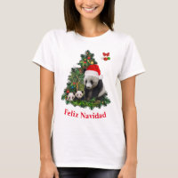 Panda porte le T-shirt de Noël