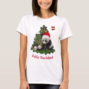 Panda porte le T-shirt de Noël
