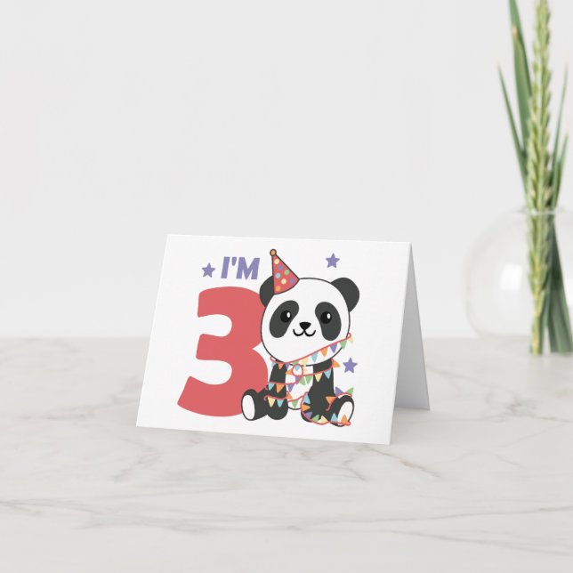 Panda pour les trois ans des enfants Merci (Devant)