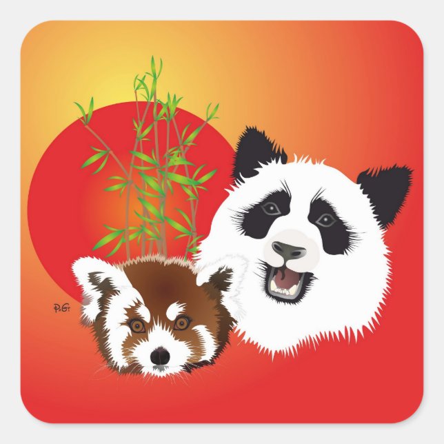 Panda Rencontre Autocollants (Devant)
