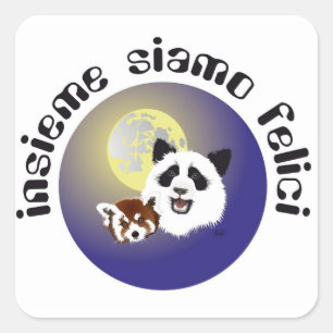 Panda Rencontre Autocollants