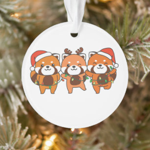 Panda rouge Animaux de Noël mignons Pandas rouges