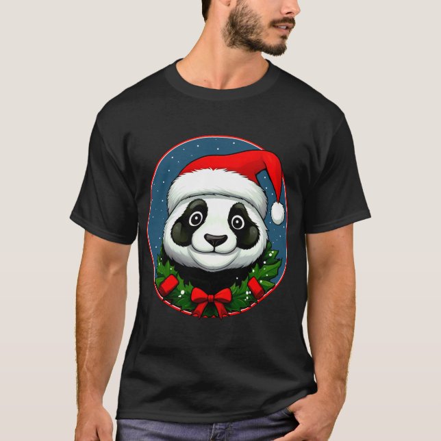 Panda Santa Claus T-Shirt (Devant)