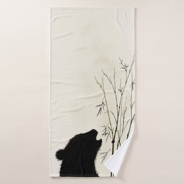 Panda Silhouette (Serviette de bain)