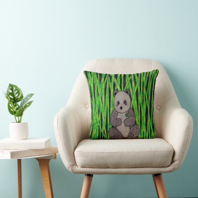 Panda (simple) - Coussin (Chaise)
