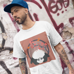 Panda sous le t-shirt Sakura en fleurs