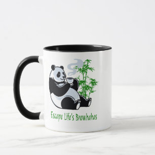 Panda sur une tasse de thé
