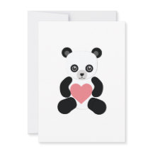 Panda Teddy Bear avec carte cardiaque