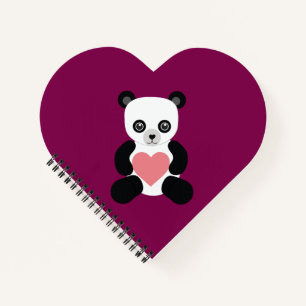 Panda Teddy Ours avec Carnet cardiaque