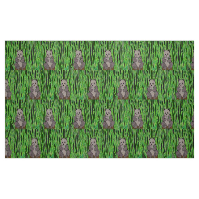 Panda - Tissu de sergé de coton (Fat Quarter)
