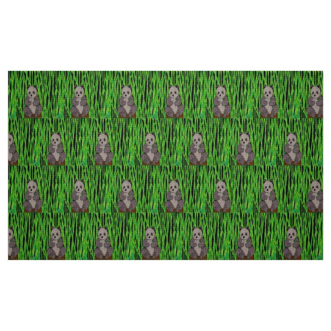 Panda - Tissu Popeline de Polyester (Fat Quarter)