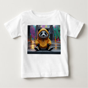 Panda urbain en sweat à capuche jaune streetwear