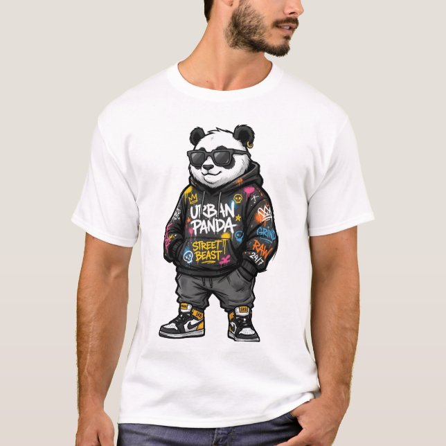 Panda urbain Street Beast Graffiti Sweat à capuche (Devant)
