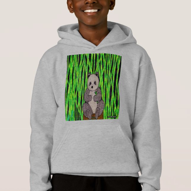 Panda (vif) - Sweat à capuche pour garçon (Devant)