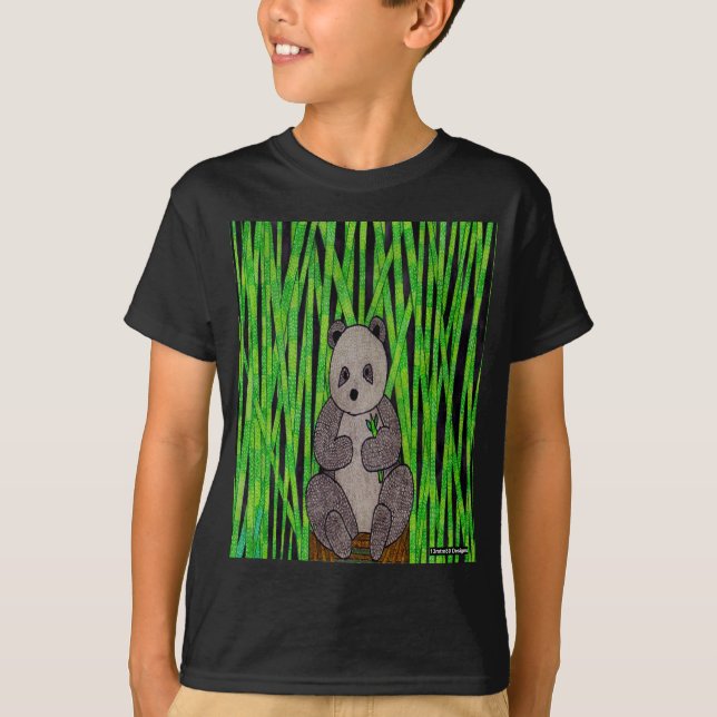 Panda (vif) - T-Shirt Basique pour Garçon (Devant)