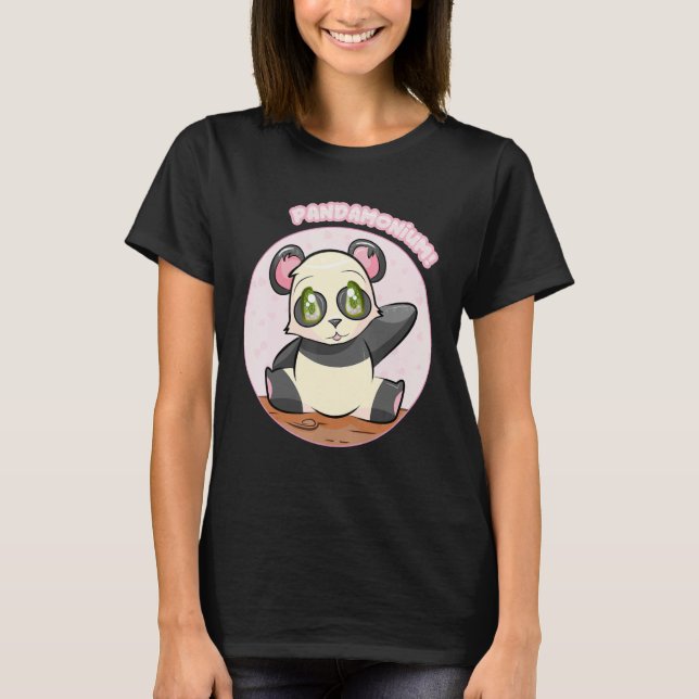 Pandamonium ! T-shirt Panda, Japon Sakura Tee (Devant)