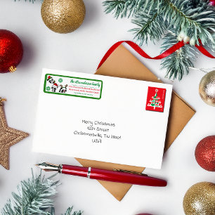 Pandas de Noël personnalisés Étiquettes de adresse