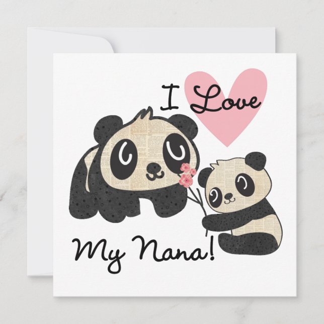 Pandas I Love My Nana (Devant)