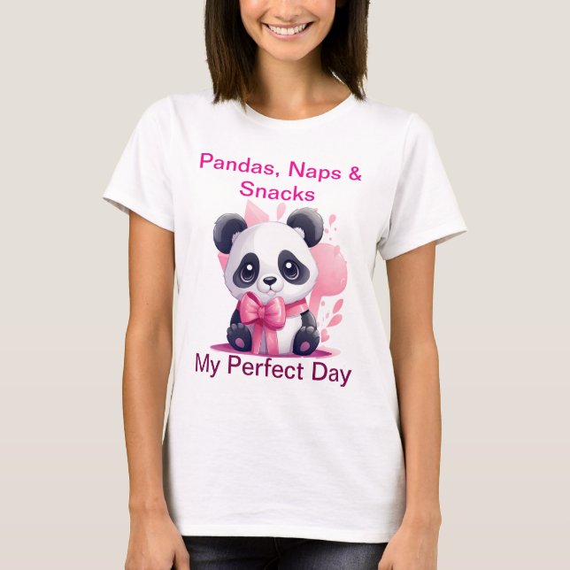 Pandas, Naps & Snacks - Amusant T-Shirt Panda Cute (Devant)