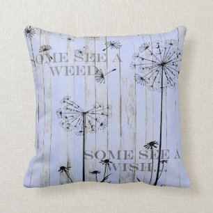 Pandelion bleu Serenity Coussin d'oreiller