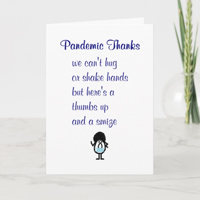 Pandemic Merci Un Poème De Merci Drôle (Devant)