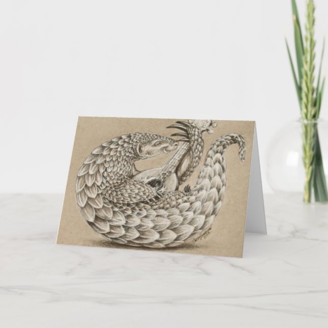 Pangolin par la carte de voeux de TACS (Devant)