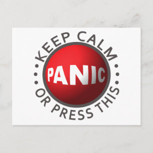 Panic Button carte postale personnalisée
