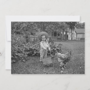 Panier à coq adorable des années 1880 dans le jard