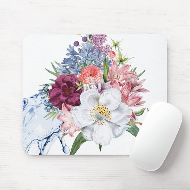 Panier à souris à fleurs florales ! Tapis de souri (Avec souris)