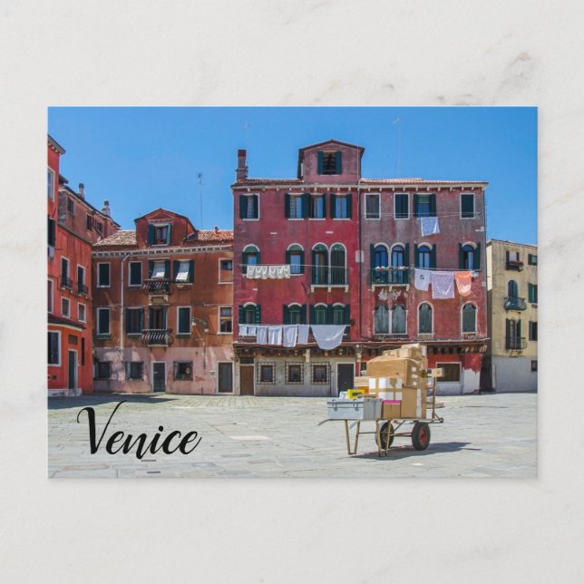 Panier avec boîtes à Venise Carte postale (Devant)