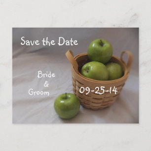 Panier de cartes de vœux de mariage aux pommes ver
