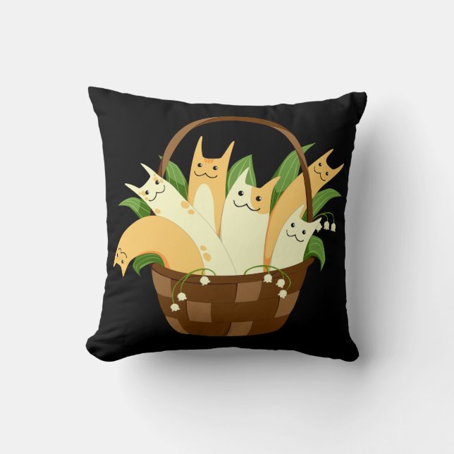 panier de chats coussin (Recto)