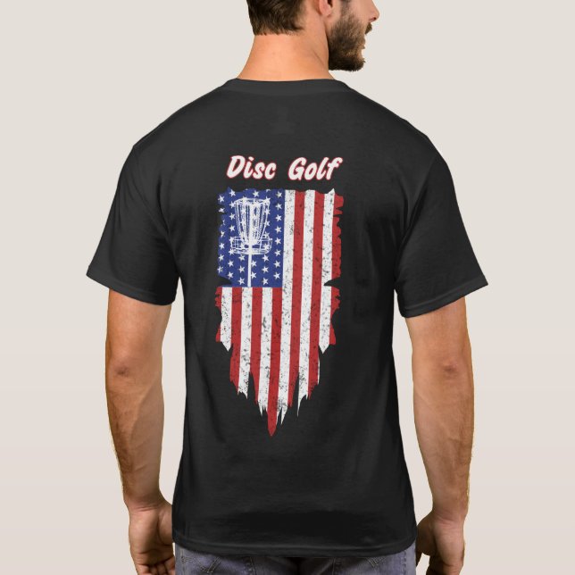 Panier de drapeau américain Panier de golf T-shirt (Dos)