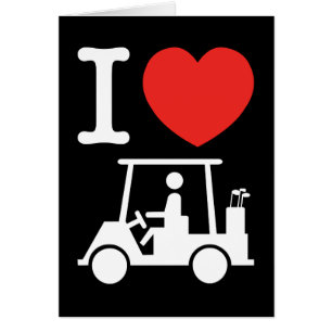 Panier de golf I Heart (Love)