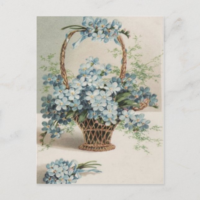 Panier de la carte de fête des mères Forget-Me-Not (Devant)