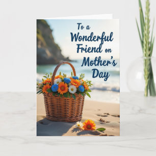 Panier de la Fête des Mères à la Plage Carte