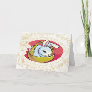 Panier de lapin Carte de Pâques