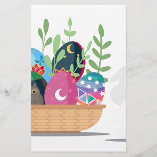 panier de lapin de pâques