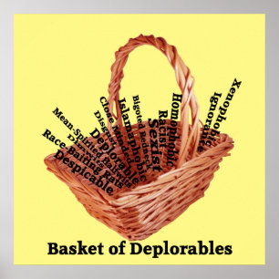 Panier de mots déplorables Poster papier