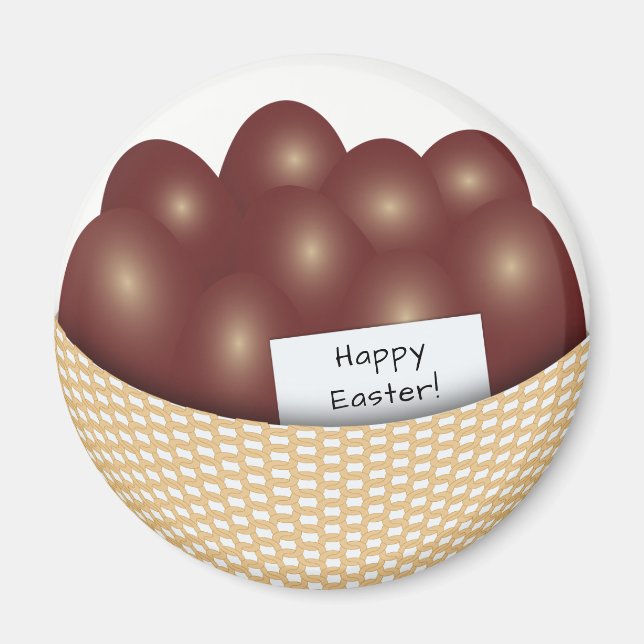 Panier de Pâques avec Œufs en Chocolat Magnet (Devant)