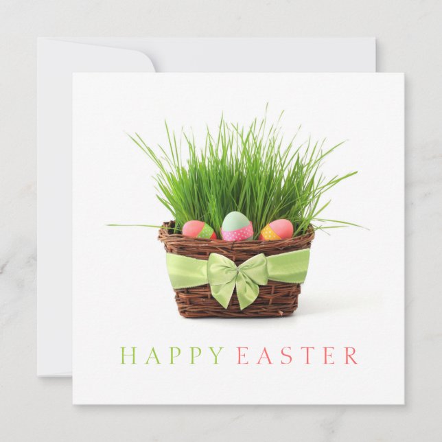 Panier de Pâques invitation à la fête de pique-niq (Devant)