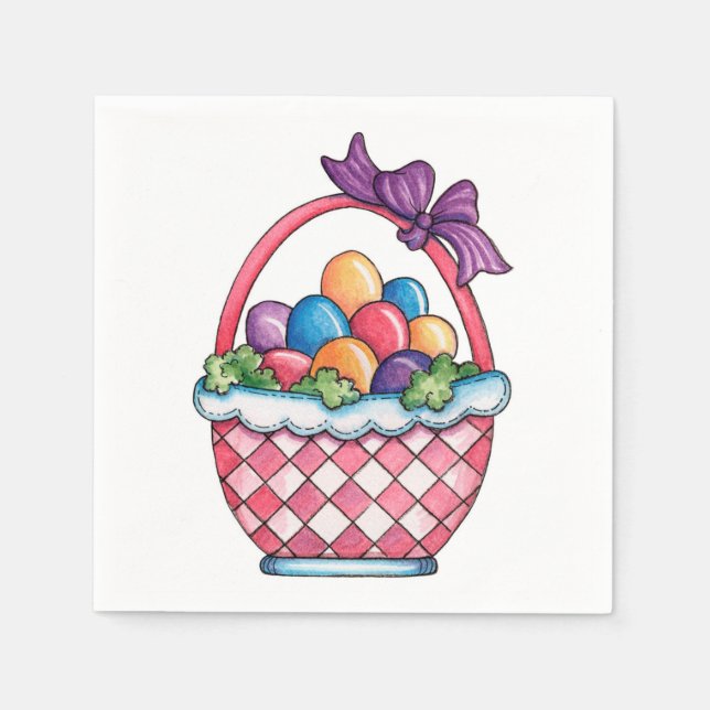 Panier de Pâques - serviettes en papier (Devant)