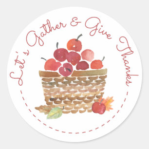 Panier de pommes Stickers Thanksgiving