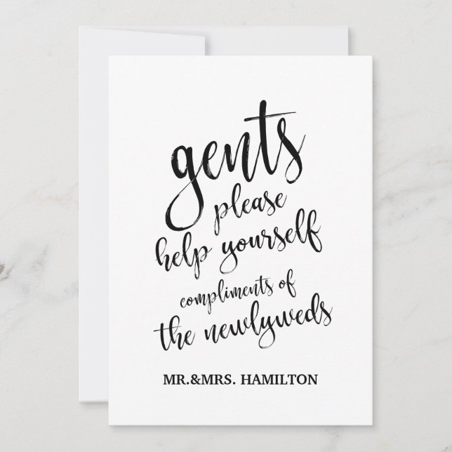 Panier de salle de bain Gents Signal Mariage abord (Devant)