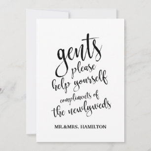 Panier de salle de bain Gents Signal Mariage abord