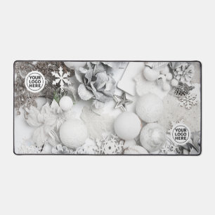 Panier de souris de bureau de Noël blanc